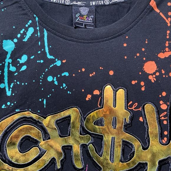 Switch Remarkable Men’s Graphic T-Shirt Size L Black CA$H Streetwear‎ NWT - Picture 3 of 6